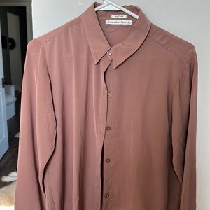 Abercrombie boyfriend chiffon blouse size small